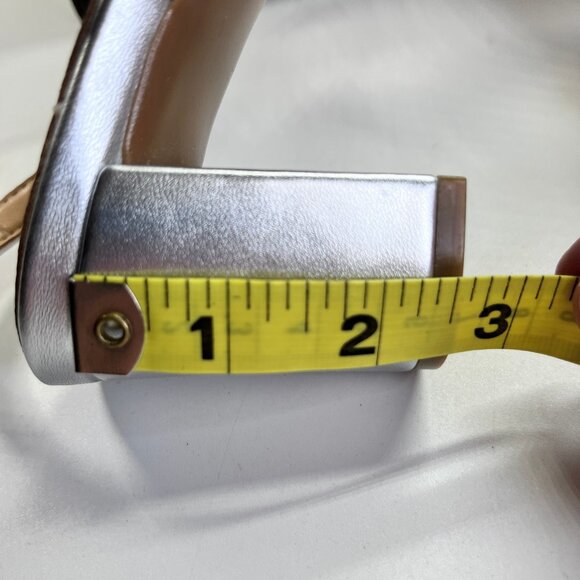 Naturalizer Bridget4 Silver Strappy Rhinestone Sandal Size 8.5 WIDE Block Heel - Picture 15 of 16